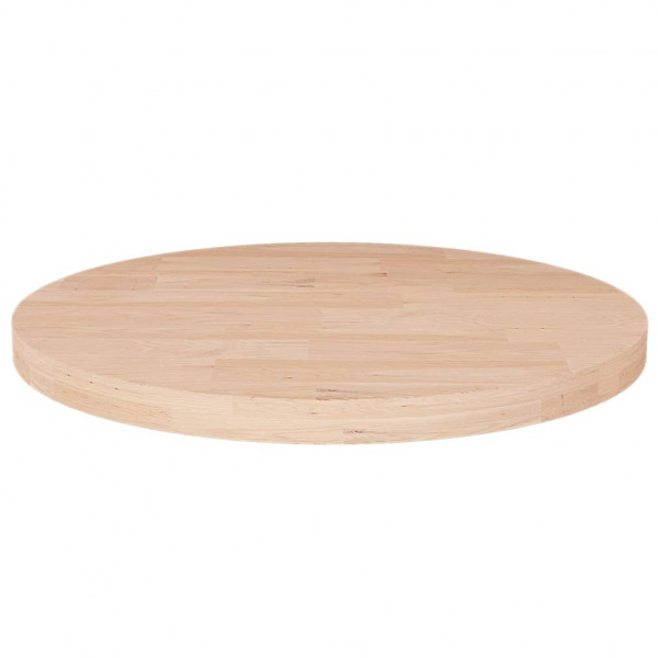 Superficie de mesa redonda madera de roble sin tratar Ø30x2.5cm D