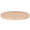 Tampo de mesa redondo Ø30x2.5 cm carvalho maciço não tratado 1