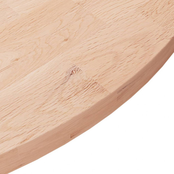 Superficie de mesa redonda madera de roble sin tratar Ø70x2.5cm M 3