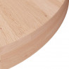 Superficie de mesa redonda madera de roble sin tratar Ø30x4 cm 3