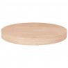 Superficie de mesa redonda madera de roble sin tratar Ø40x4 cm 1