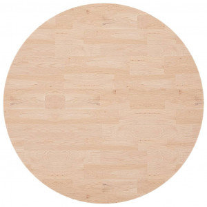 Superficie de mesa redonda madera de roble sin tratar Ø90x4 cm H