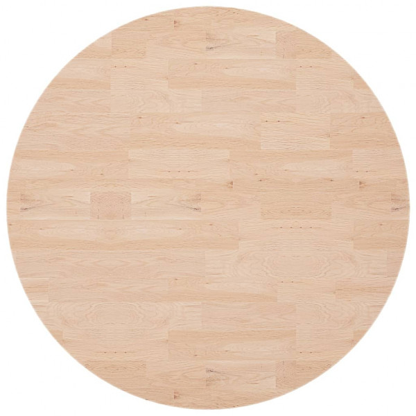 Superficie de mesa redonda madera de roble sin tratar Ø90x4 cm M 2