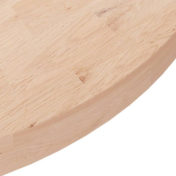 Superficie de mesa redonda madera de roble sin tratar Ø90x4 cm M 3