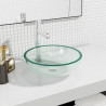 Lavabo de vidrio templado transparente 35x12 cm 1
