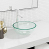 Lavabo de vidrio templado transparente 30x12 cm 1
