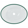 Lavabo de vidrio transparente 50x37x14 cm 5