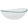 Lavabo de vidrio templado transparente 54.5x35x15.5 cm 2
