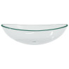 Lavabo de vidrio templado transparente 54.5x35x15.5 cm 3