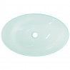 Lavabo de vidrio templado esmerilado 54.5x35x15.5 cm 5
