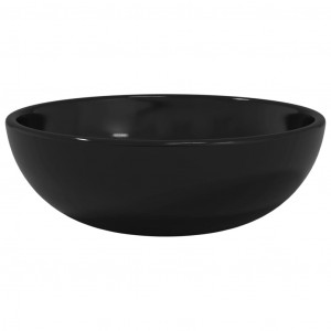 Lavabo de vidrio templado negro 35x12 cm H