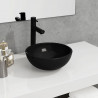 Lavabo de vidrio templado negro 30x12 cm 1
