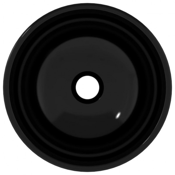 Lavabo de vidrio templado negro 30x12 cm M 3