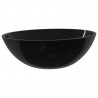 Lavabo de vidrio negro 50x37x14 cm 2