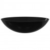 Lavabo de vidrio negro 50x37x14 cm 3