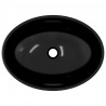 Lavabo de vidrio negro 50x37x14 cm 5
