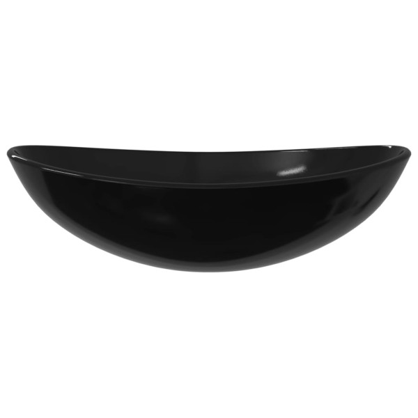 Lavabo de vidrio templado negro 54.5x35x15.5 cm M 3