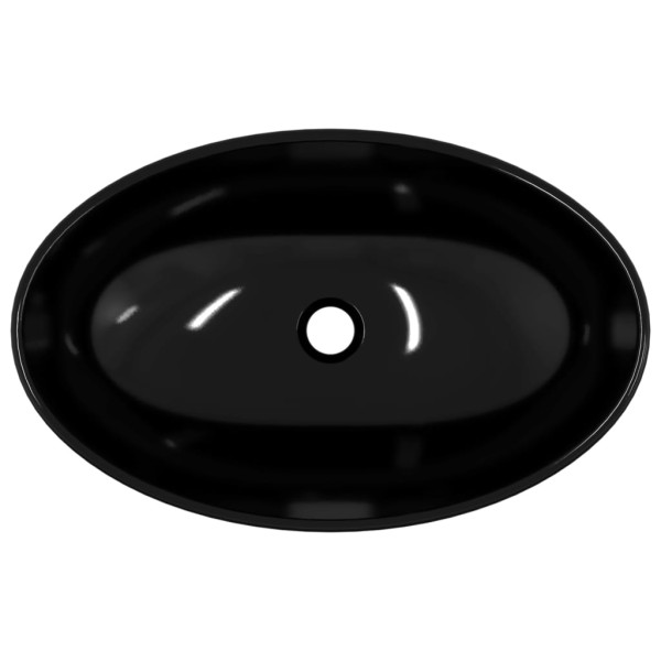 Lavabo de vidrio templado negro 54.5x35x15.5 cm M 5