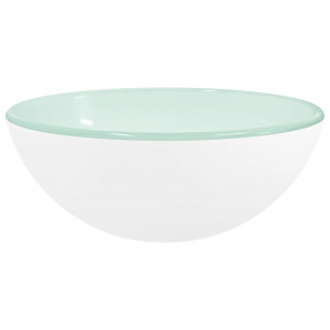 Lavabo de vidrio templado blanco 30x12 cm H