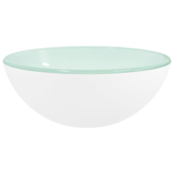 Lavabo de vidrio templado blanco 30x12 cm M 2