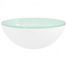 Lavabo de vidrio templado blanco 30x12 cm 2