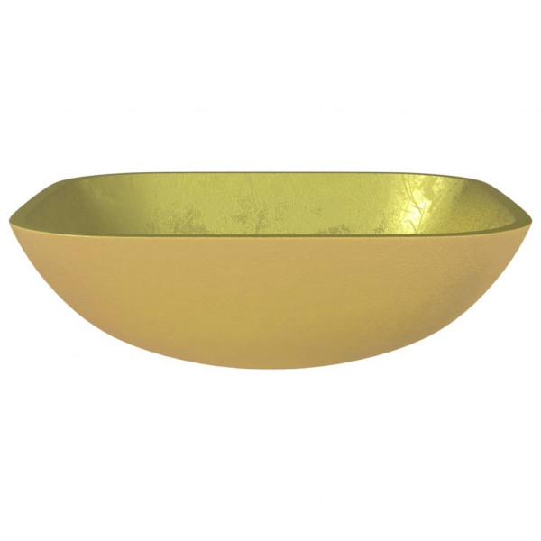 Lavabo de vidrio dorado 42x42x14 cm M 3