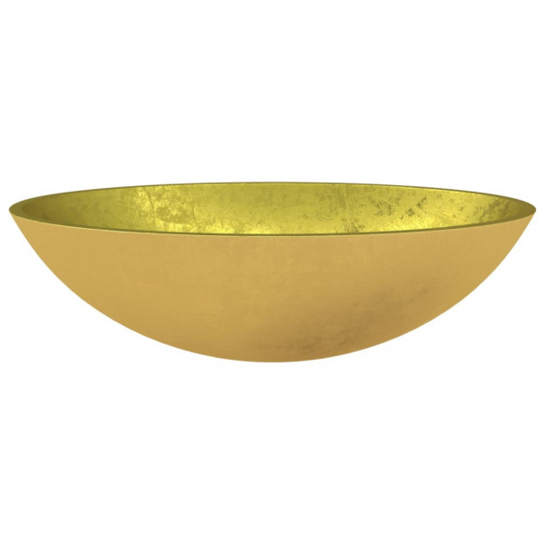Lavabo de vidrio dorado 50x37x14 cm M 3