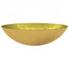 Lavabo de vidrio dorado 50x37x14 cm 3