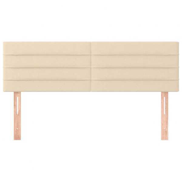 Cabeceira de cama 2 pcs tecido 72x5x78/88 cm creme M 3