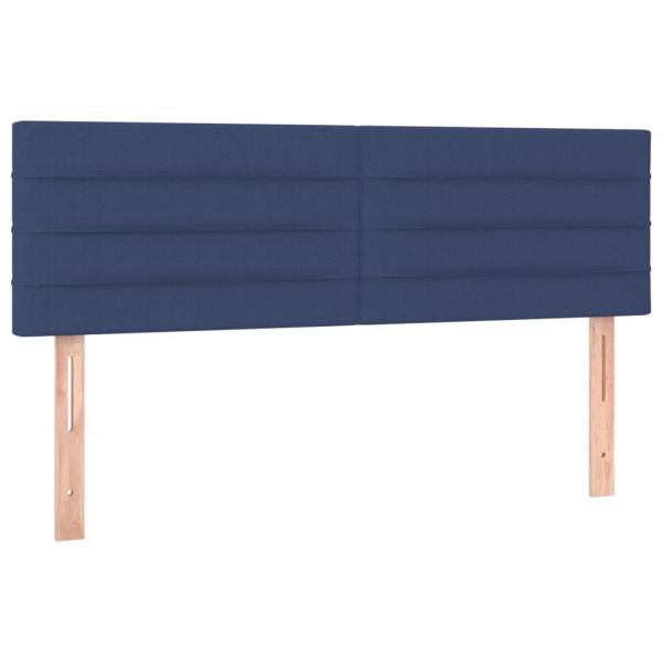 Cabeceira de cama 2 pcs tecido 72x5x78/88 cm azul M 2