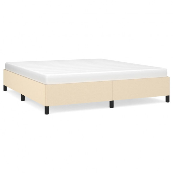 Estructura de cama de tela color crema 160x200 cm M 2