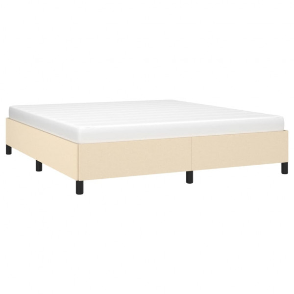 Estructura de cama de tela color crema 160x200 cm M 3