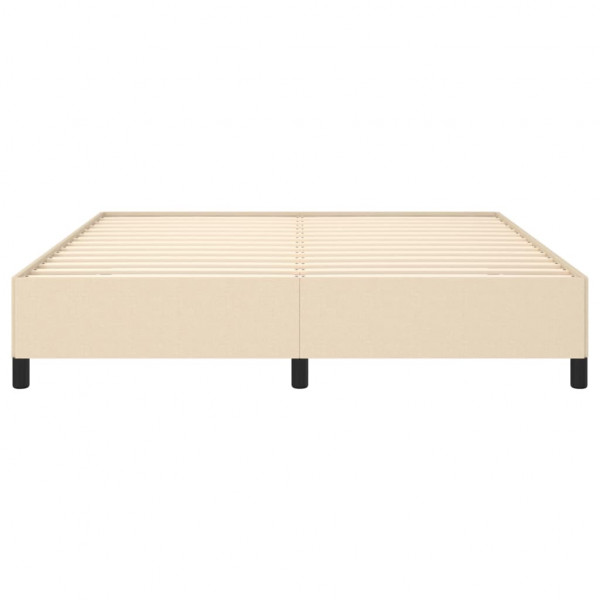 Estructura de cama de tela color crema 160x200 cm M 5