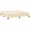 Estrutura de cama sem colchão 180x200 cm tecido cor creme 4