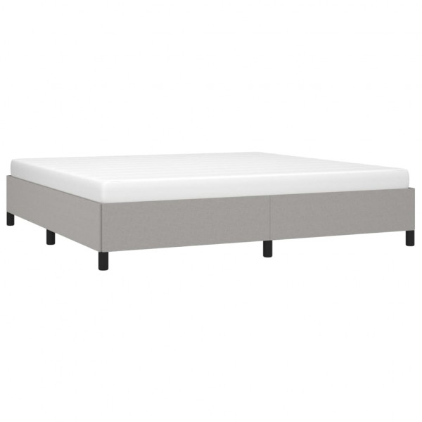 Estrutura de cama sem colchão 200x200 cm tecido cinzento-claro M 3