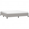Estrutura de cama sem colchão 200x200 cm tecido cinzento-claro 3