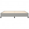 Estrutura de cama sem colchão 200x200 cm tecido cinzento-claro 5