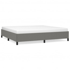 Estructura de cama tela gris oscuro 200x200 cm H