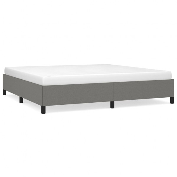 Estructura de cama tela gris oscuro 200x200 cm M 2