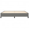 Estrutura de cama sem colchão 200x200 cm tecido cinzento-escuro 5