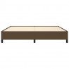 Estrutura de cama sem colchão 200x200 cm tecido castanho-escuro 5