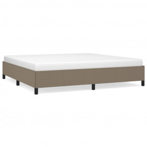 Estructura de cama de tela gris taupe 200x200 cm H