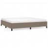 Estructura de cama de tela gris taupe 200x200 cm 2