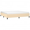 Estructura de cama de tela color crema 200x200 cm 3