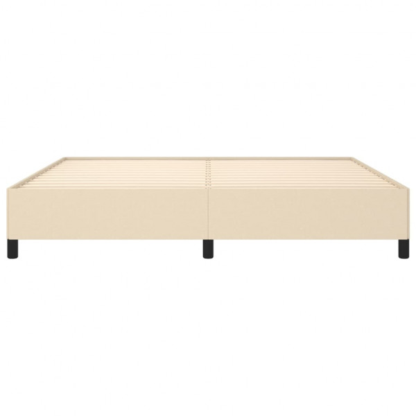 Estrutura de cama sem colchão 200x200 cm tecido cor creme M 5