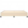 Estructura de cama de tela color crema 200x200 cm 5