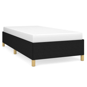 Estructura de cama de tela negro 90x190 cm H