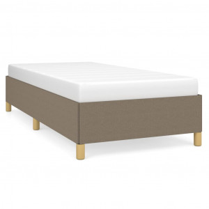 Estructura de cama de tela gris taupe 90x190 cm H