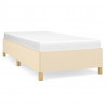 Estructura de cama de tela color crema 90x190 cm 2