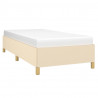 Estrutura de cama sem colchão 90x190 cm tecido creme 3